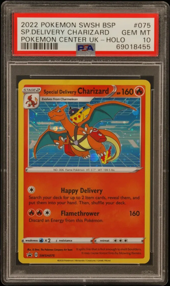 2022 #075 Special Delivery Charizard-Holo PSA 10 Swsh Black Star Promo