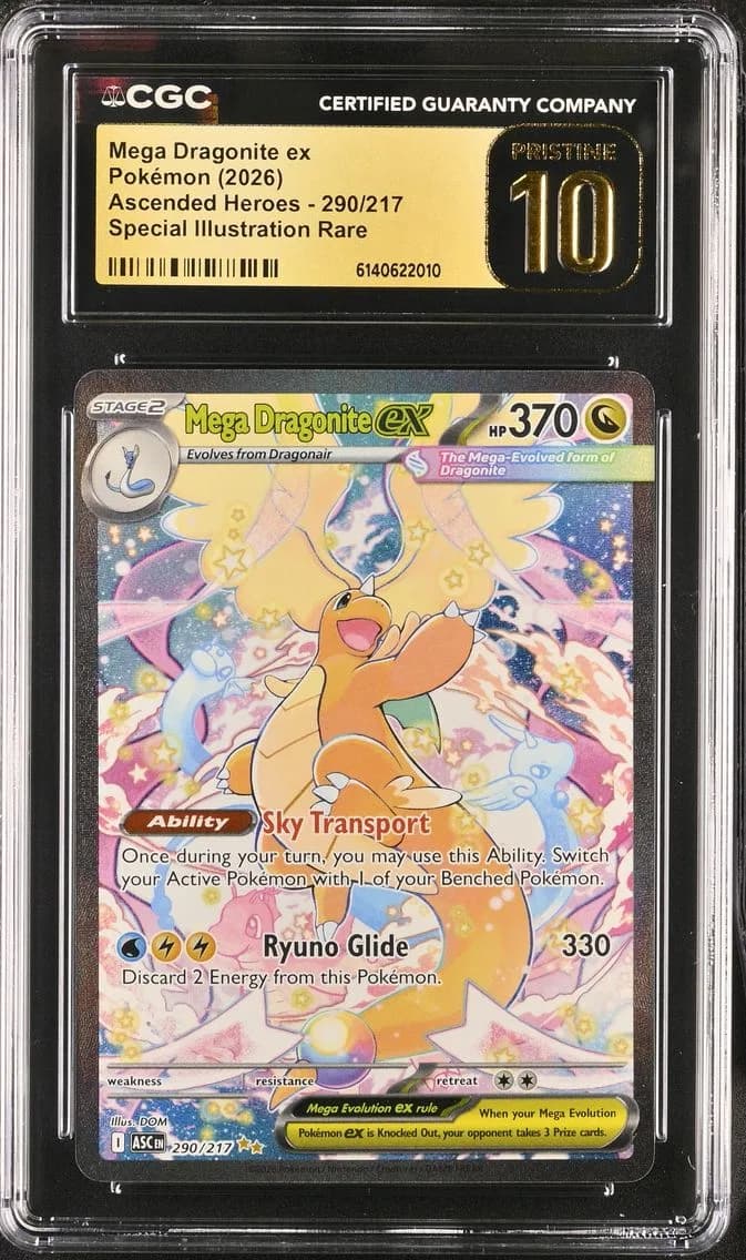 2026 #290 Mega Dragonite ex CGC 10 Pristine Ascended Heroes - ASC EN - English