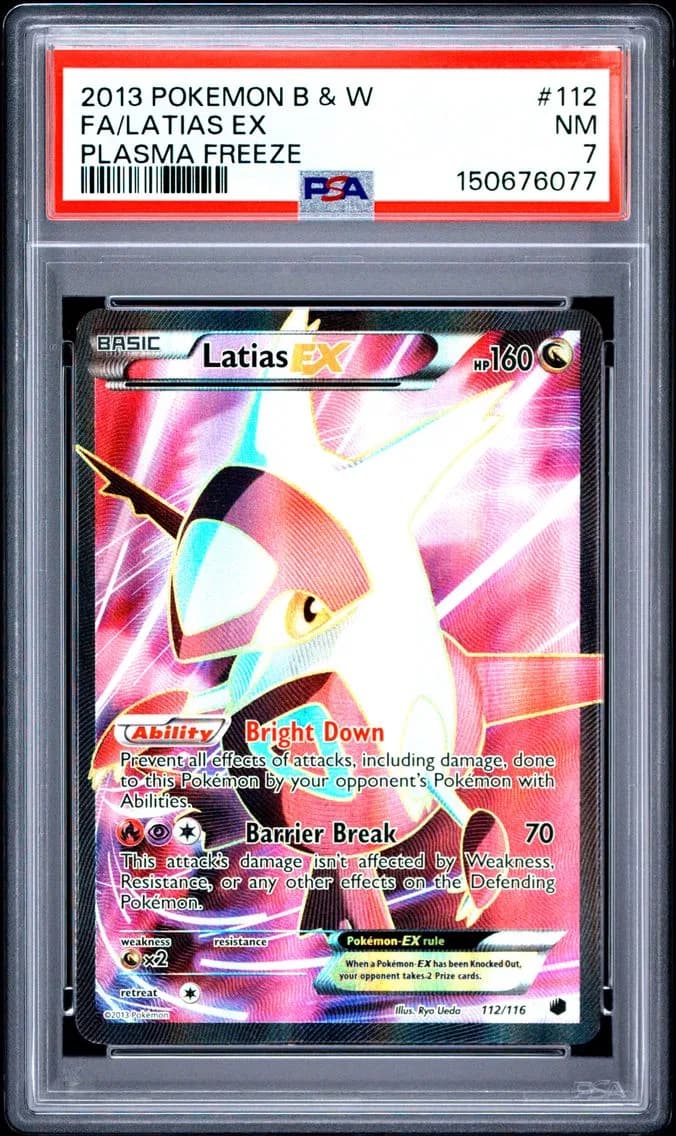 2013 #112 Full Art/Latias EX PSA 7 Black & White Plasma Freeze