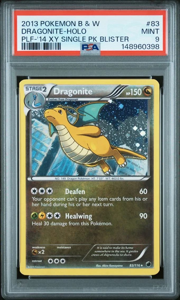 2013 #83 Dragonite-Holo PSA 9 Black & White Plasma Freeze