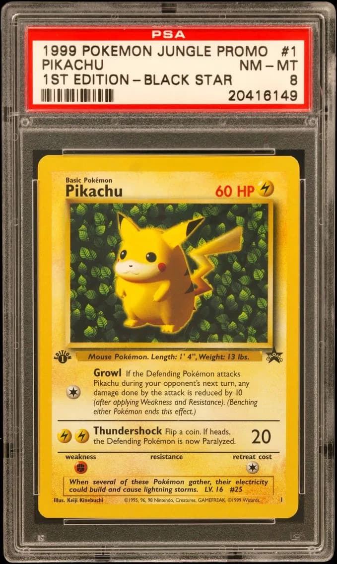 1999 #1 Pikachu 1st Edition PSA 8 League Promo