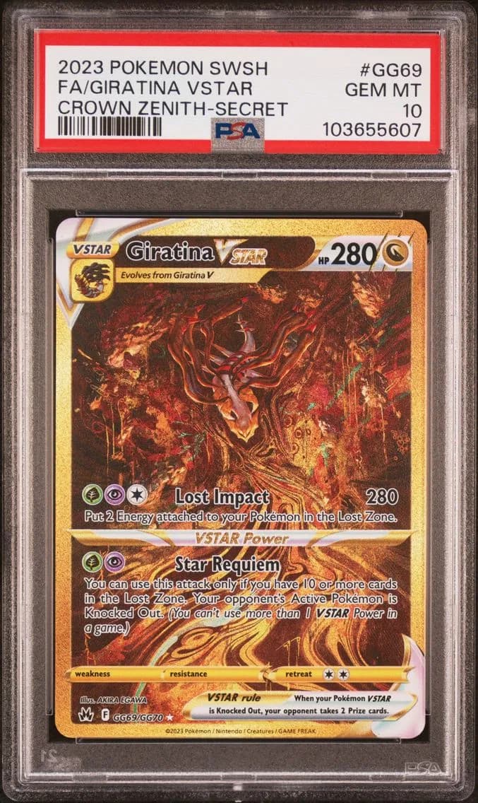 2023 #GG69 FULL ART/GIRATINA VSTAR PSA 10 POKEMON SWORD AND SHIELD CROWN ZENITH | SECRET