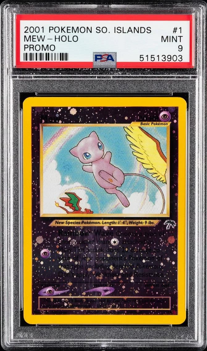 2001 #1 Mew-Holo PSA 9 Southern Islands Promo Pokemon