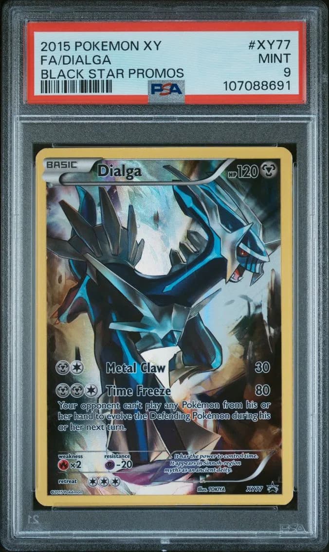 2015 #XY77 Full Art/Dialga PSA 9 XY Black Star Promos