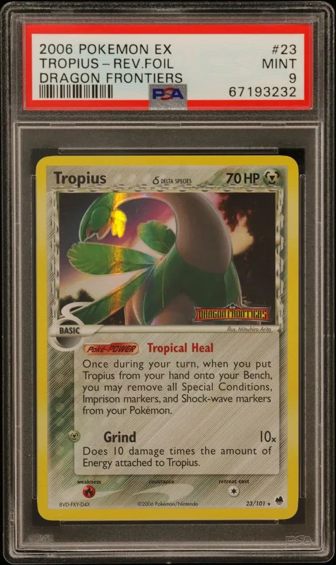 2006 #23 Tropius-Reverse Foil PSA 9 EX Dragon Frontiers