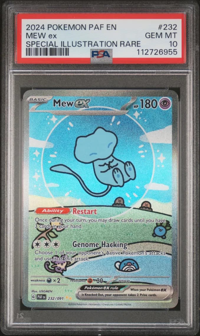 2024 #232 Mew EX PSA 10 Paf EN-Paldean Fates