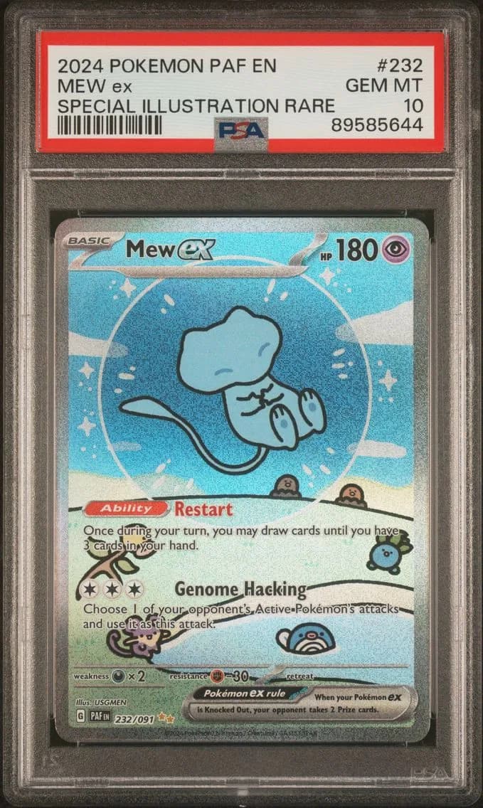 2024 #232 Mew EX PSA 10 Paf EN-Paldean Fates