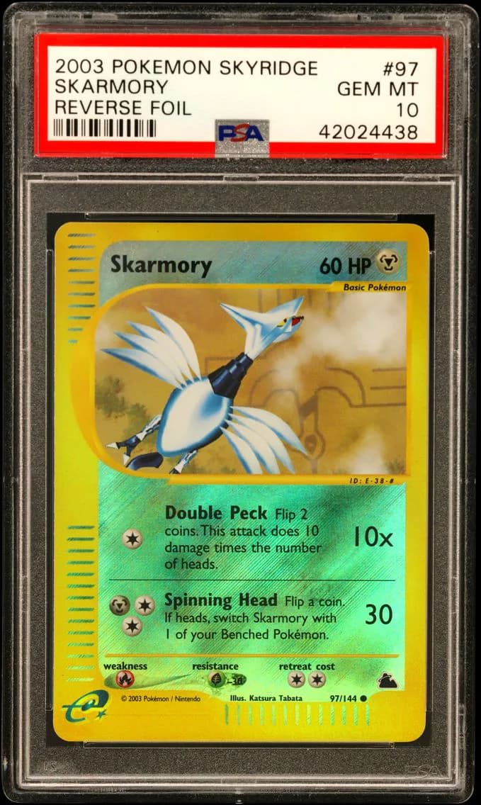 2003 #97 Skarmory-Reverse Foil PSA 10 Skyridge