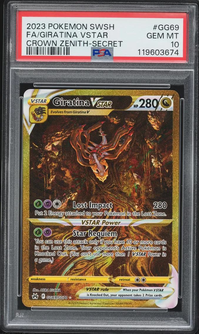 2023 #GG69 Full Art/Giratina Vstar PSA 10 Sword and Shield Crown Zenith Pokemon
