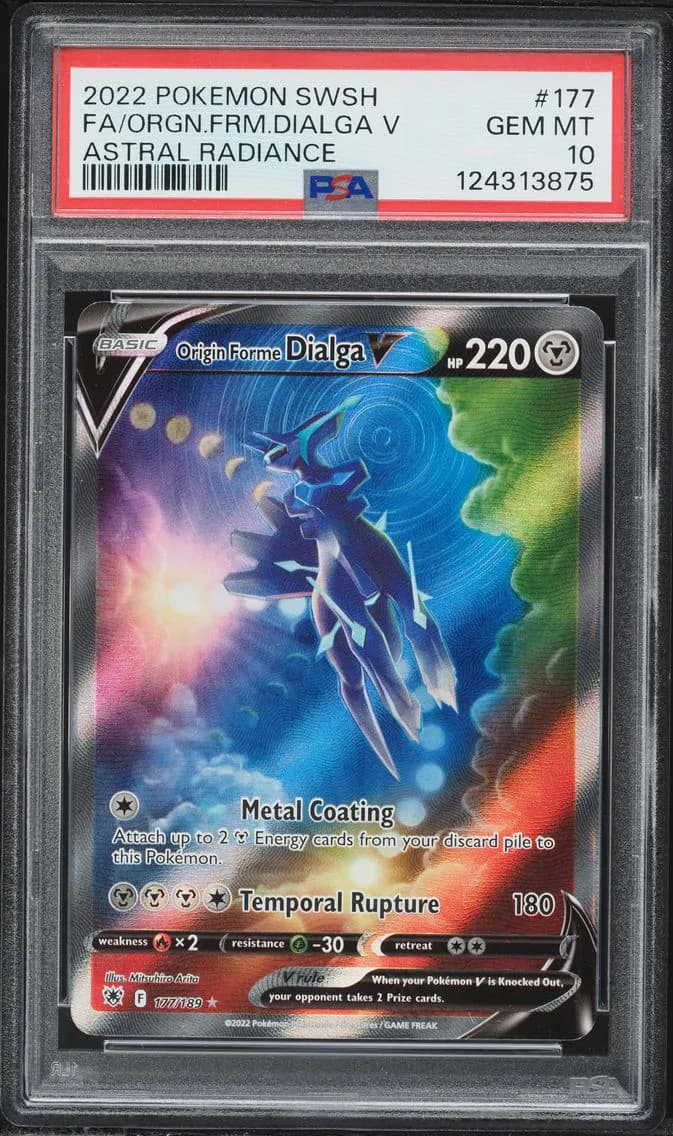 2022 #177 Full Art/Origin Forme Dialga V PSA 10 Sword & Shield Astral Radiance Pokemon