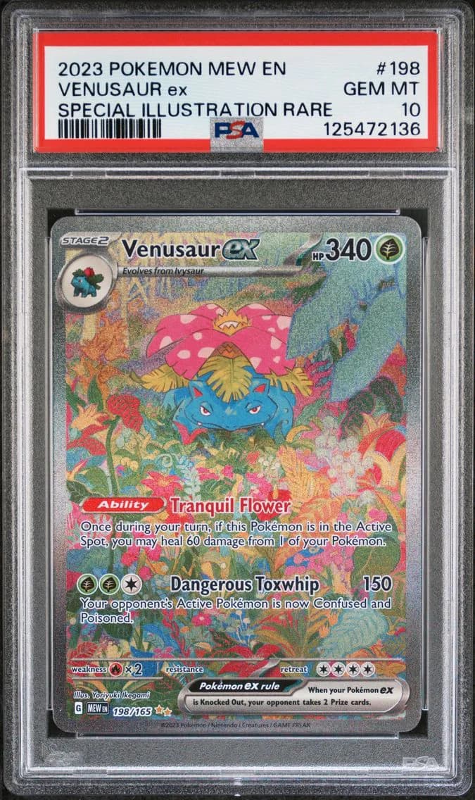 2023 #198 Venusaur EX PSA 10 Mew EN-151