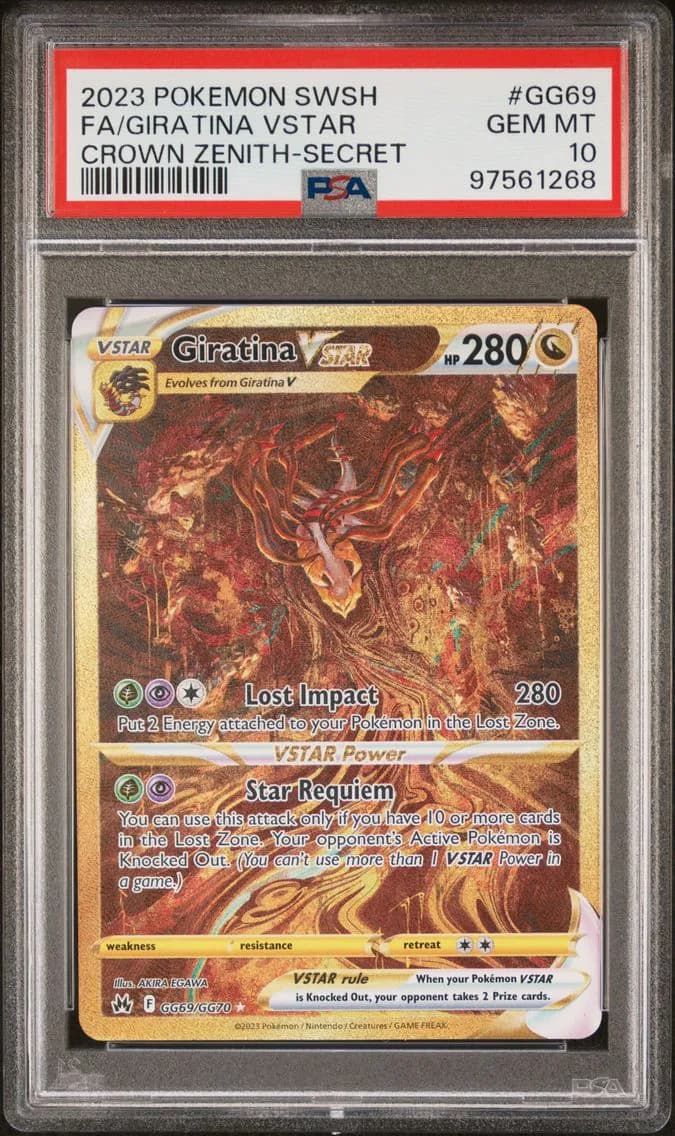 2023 #GG69 Full Art/Giratina Vstar PSA 10 Sword and Shield Crown Zenith