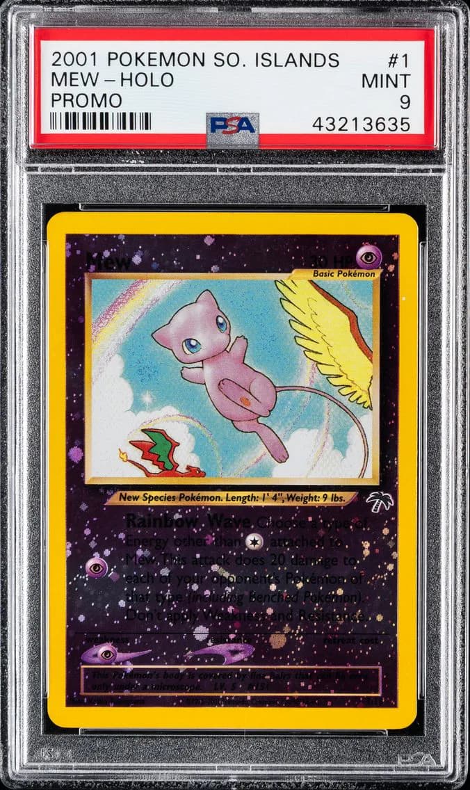 2001 #1 Mew-Holo PSA 9 Southern Islands Promo Pokemon