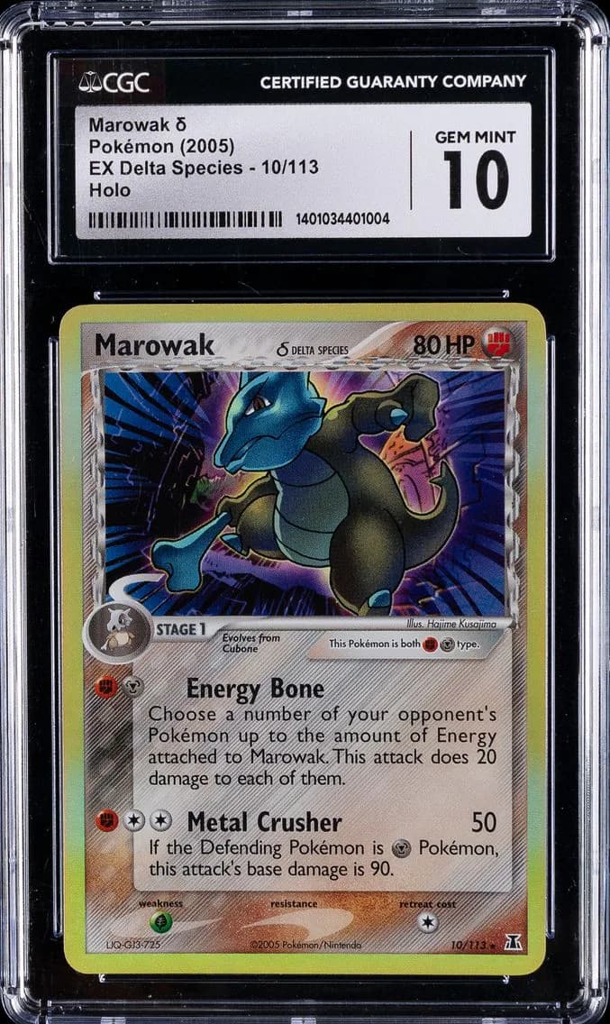 2005 #10 Marowak CGC 10 EX Delta Species - English Pokemon