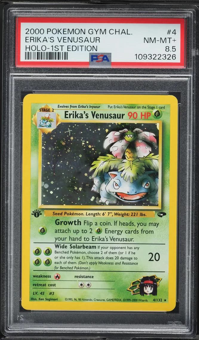 2000 #4 Erika's Venusaur PSA 8.5 Gym Challenge Pokemon