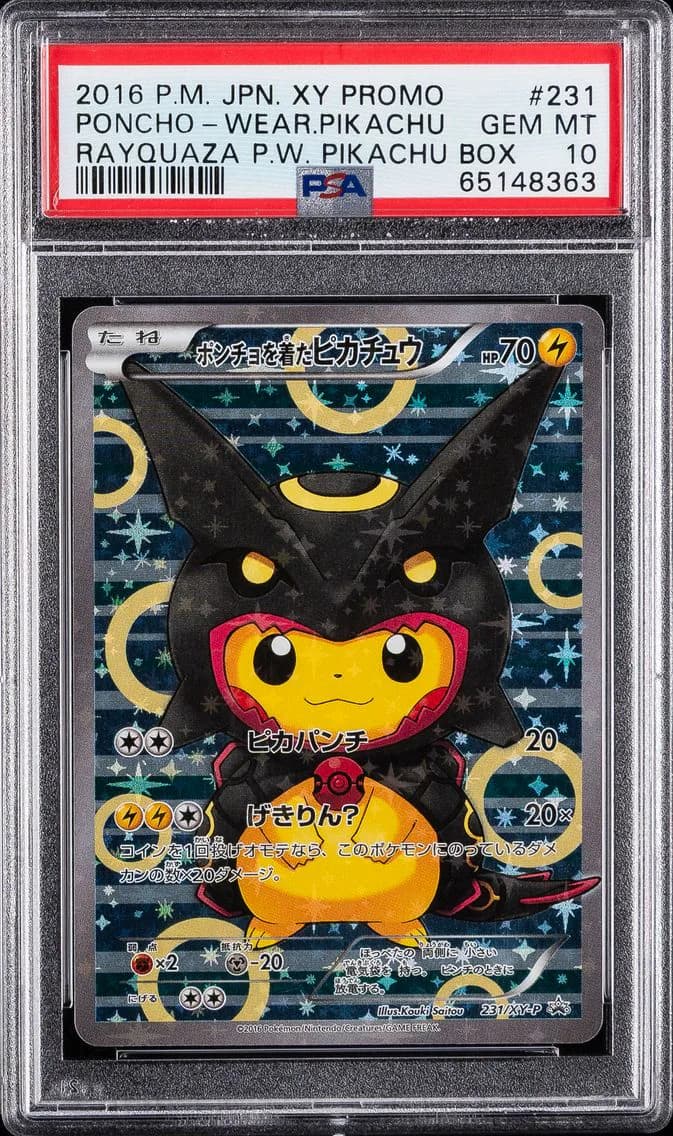 2016 #231 Poncho-Wearing Pikachu PSA 10 Japanese XY Promo Pokemon
