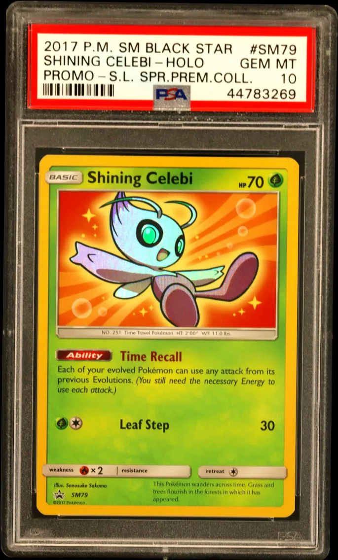 2017 #SM79 Shining Celebi-Holo PSA 10 SM Black Star Promo
