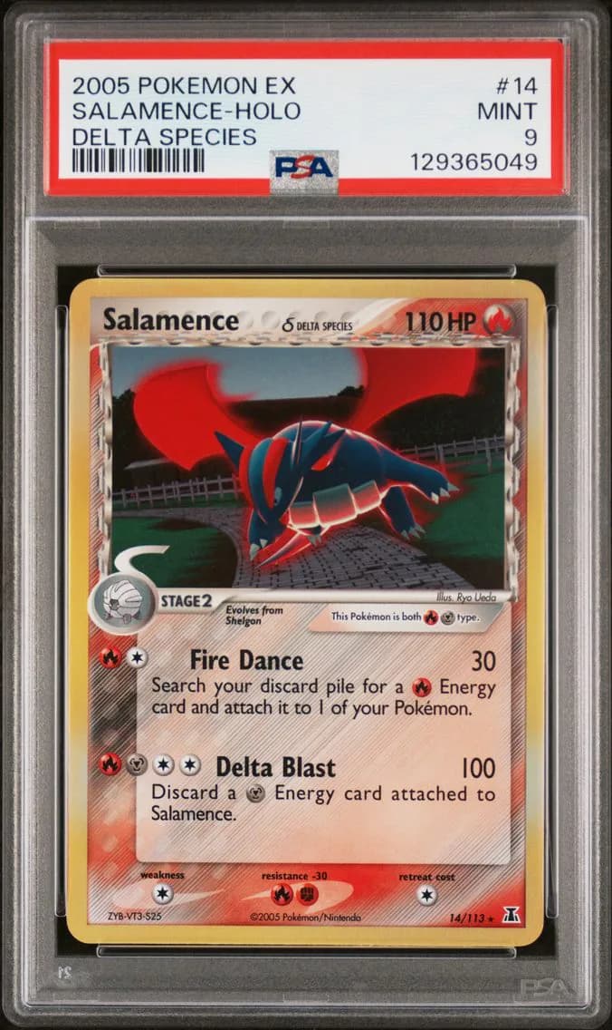 2005 #14 Salamence-Holo PSA 9 EX Delta Species Pokemon