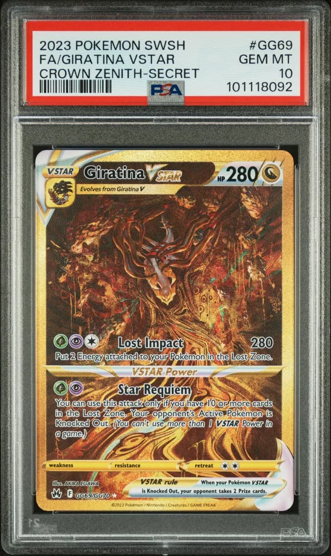 2023 #GG69 Full Art/Giratina Vstar PSA 10 Sword and Shield Crown Zenith