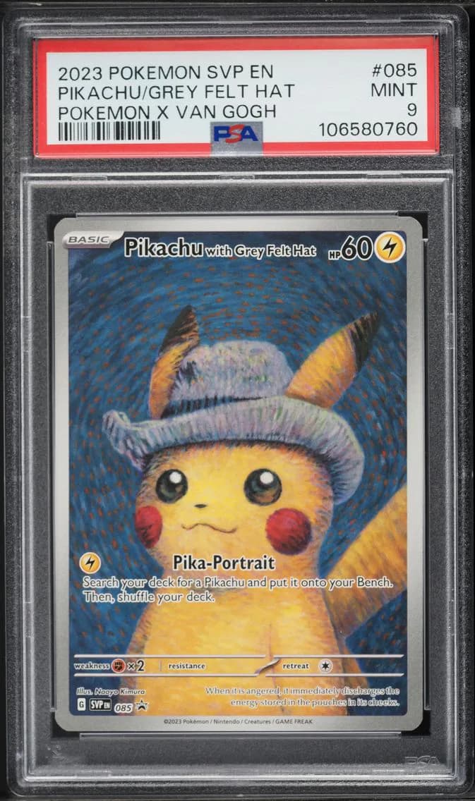 2023 #085 Pikachu With Grey Felt Hat PSA 9 Svp EN-SV Black Star Promo Pokemon