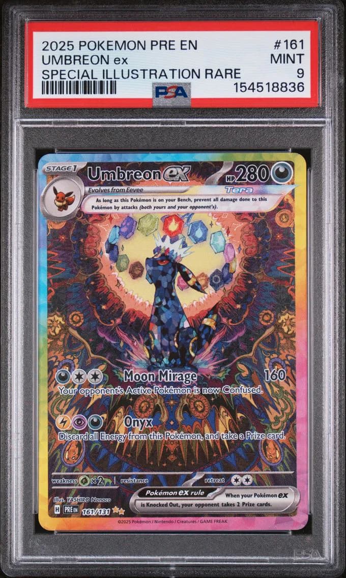 2025 #161 Umbreon EX PSA 9 Pre EN-Prismatic Evolutions