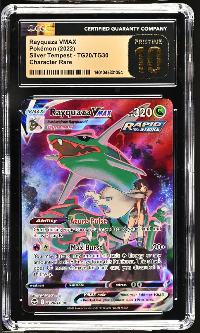 2022 #TG20/TG30 Rayquaza VMAX CGC 10 Pristine Silver Tempest - English
