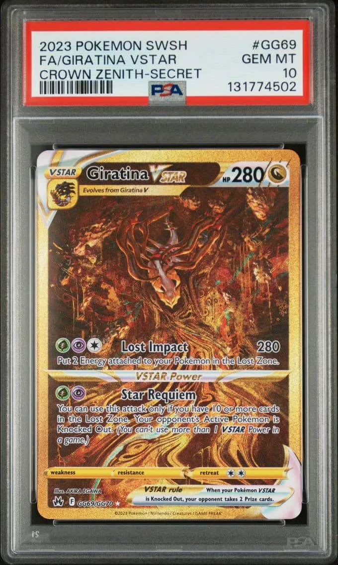 2023 #GG69 Full Art/Giratina Vstar PSA 10 Sword and Shield Crown Zenith Pokemon