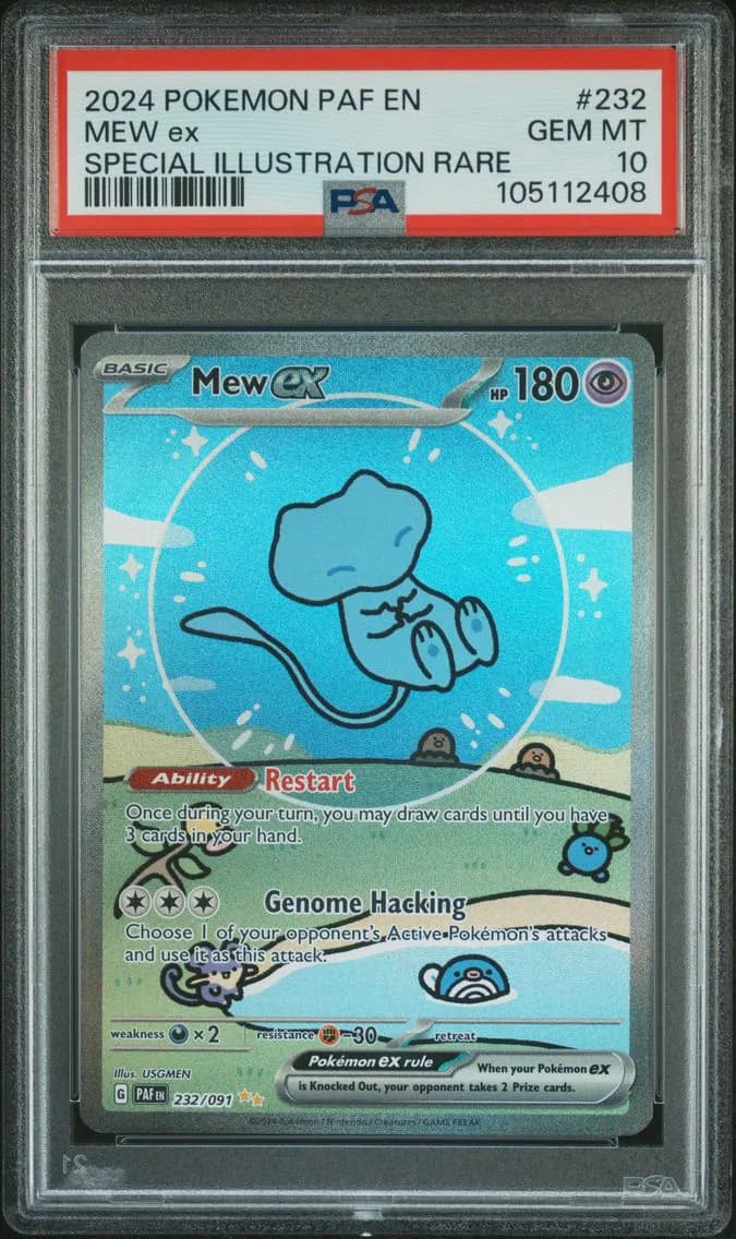 2024 #232 Mew EX PSA 10 Paf EN-Paldean Fates