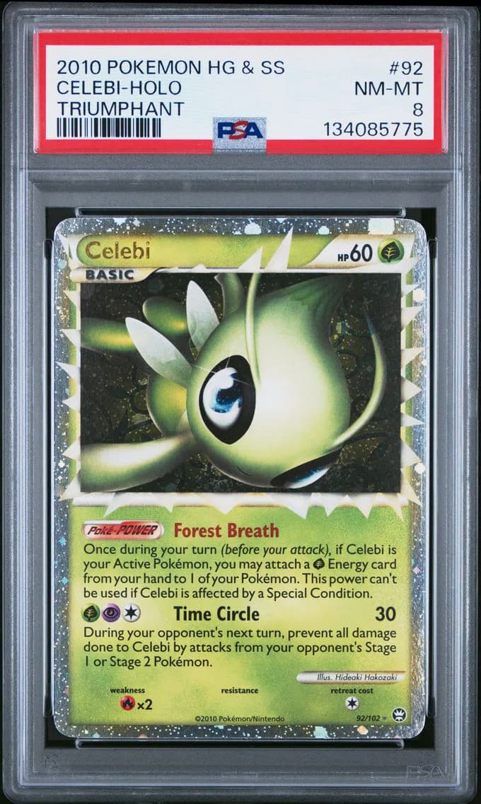 2010 #92 Celebi-Holo PSA 8 Heartgold & Soulsilver Triumphant