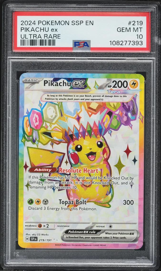 Pikachu ex slab