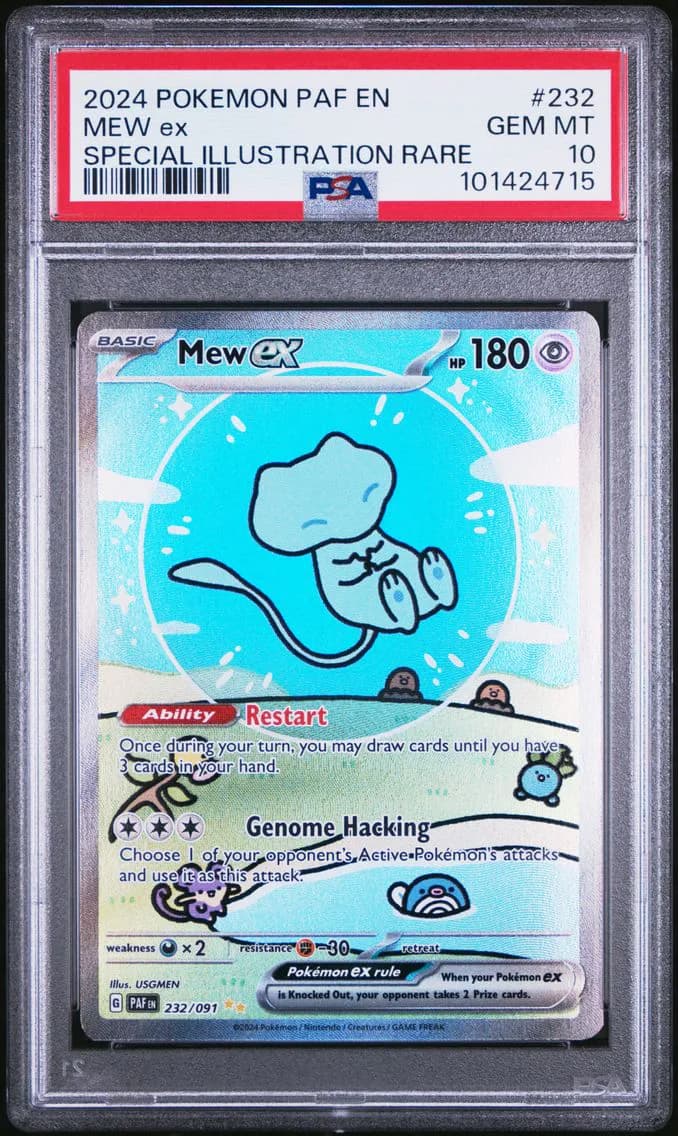 2024 #232 Mew EX PSA 10 Paf EN-Paldean Fates