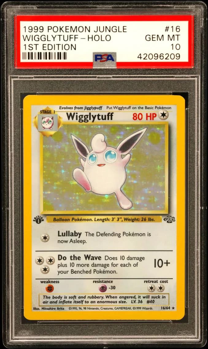 1999 #16 Wigglytuff-Holo 1st Edition PSA 10 Jungle