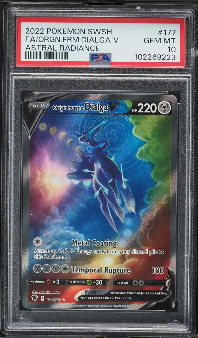 2022 #177 Full Art/Origin Forme Dialga V PSA 10 Sword & Shield Astral Radiance Pokemon