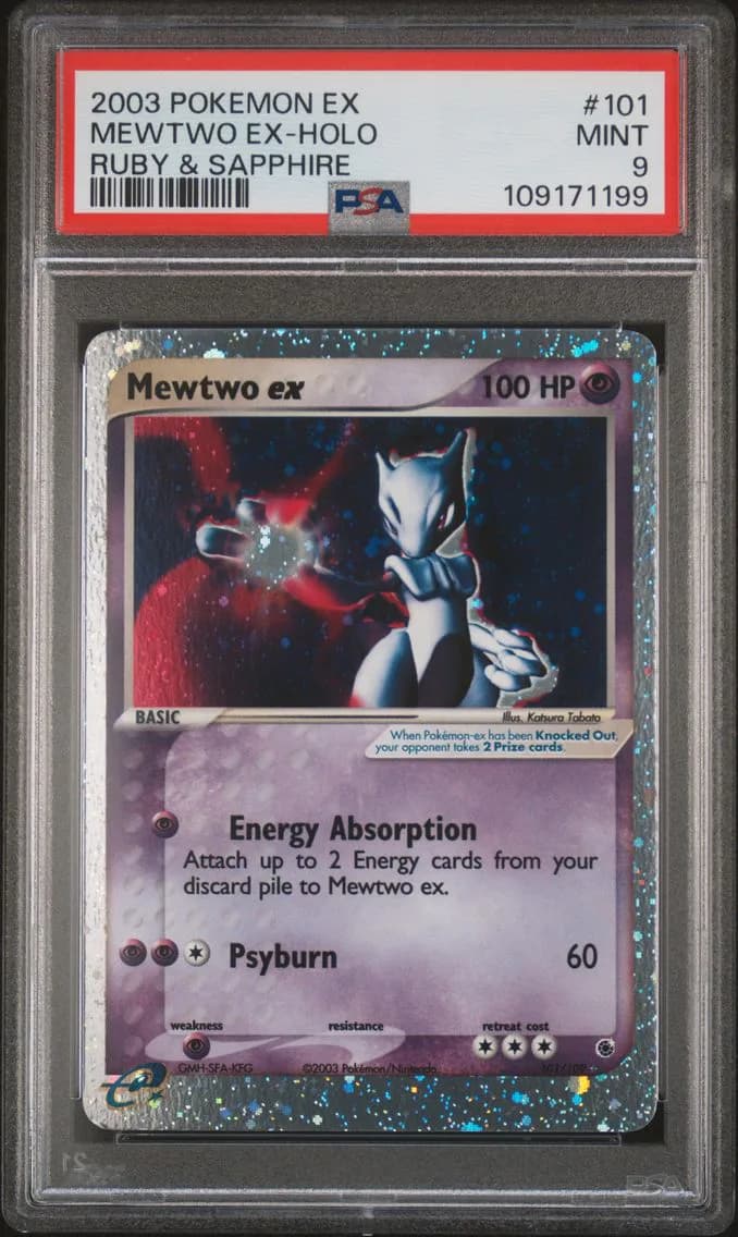 2003 #101 Mewtwo EX-Holo PSA 9 EX Ruby & Sapphire