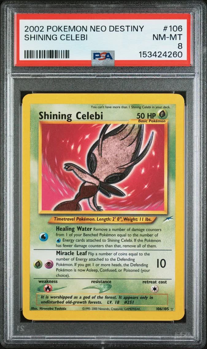 2002 #106 Shining Celebi PSA 8 Neo Destiny