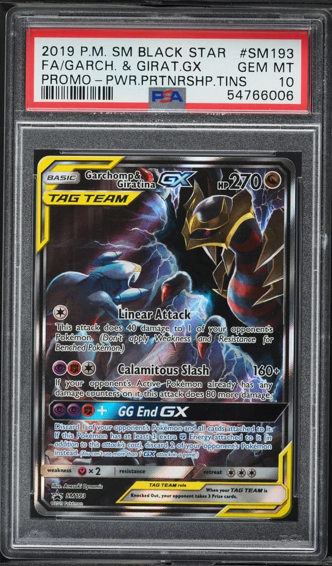 2019 #SM193 Full Art/Garchomp & Giratina GX PSA 10 SM Black Star Promo Pokemon