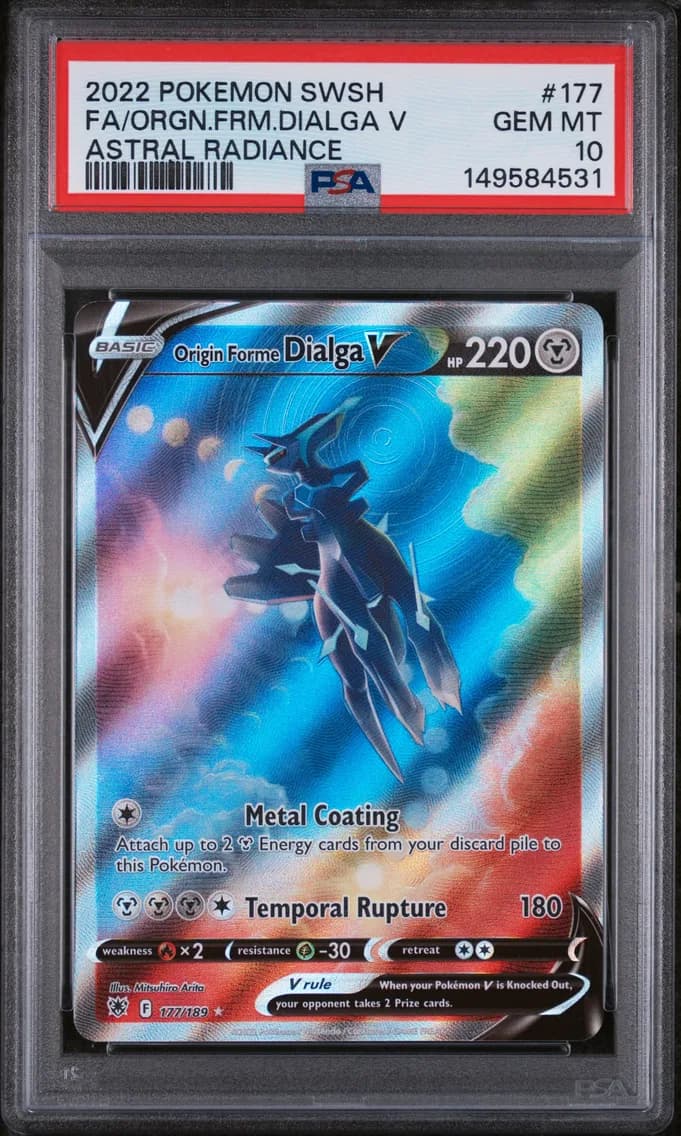2022 #177 Full Art/Origin Forme Dialga V PSA 10 Sword & Shield Astral Radiance