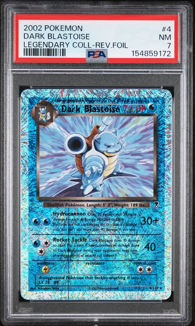 2002 #4 Dark Blastoise-Reverse Foil PSA 7 Legendary Collection