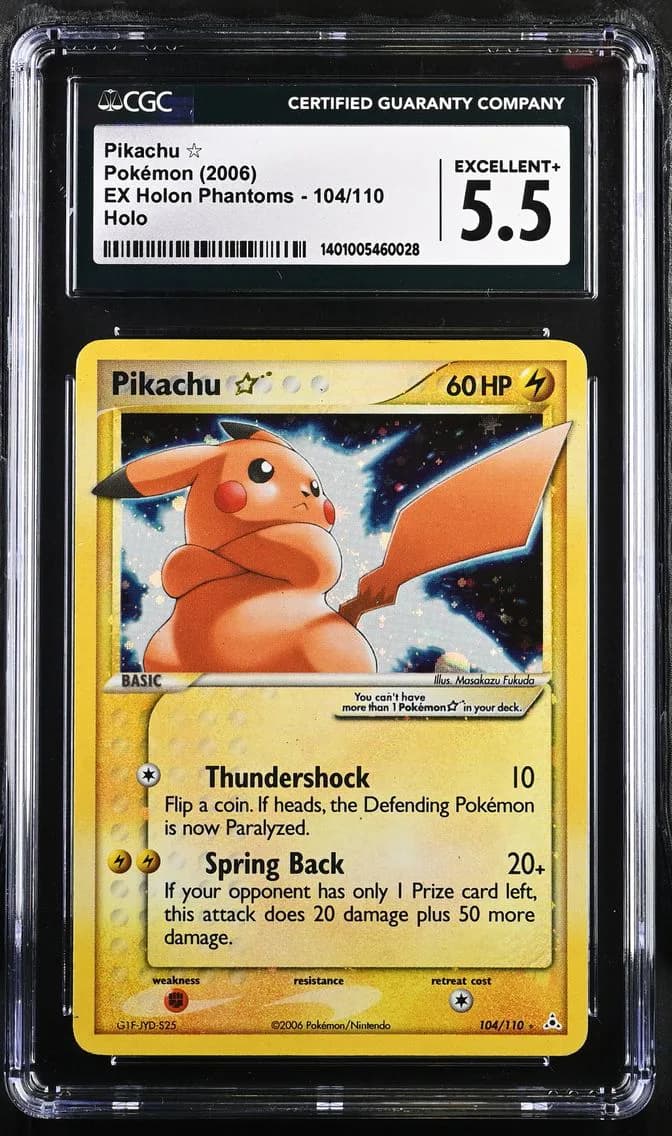 2006 #104 Pikachu CGC 5.5 EX Holon Phantoms - English