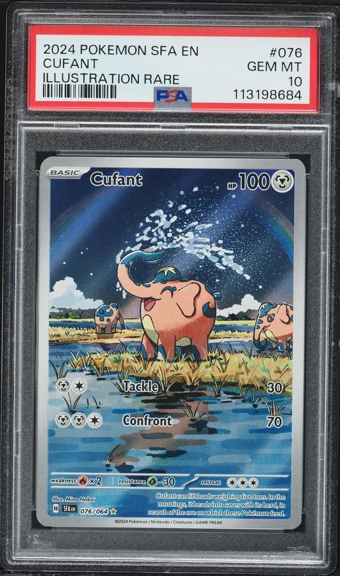 2024 #76 Cufant PSA 10 Sfa EN-Shrouded Fable Pokemon