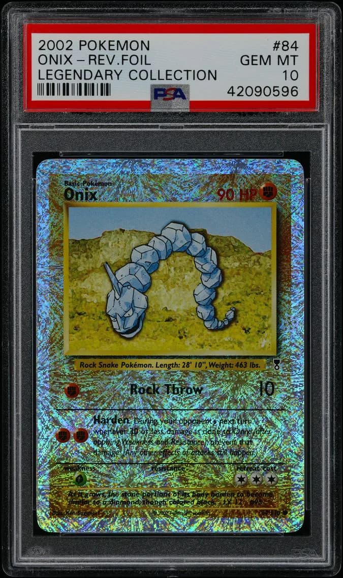 2002 #84 Onix-Reverse Foil PSA 10 Legendary Collection