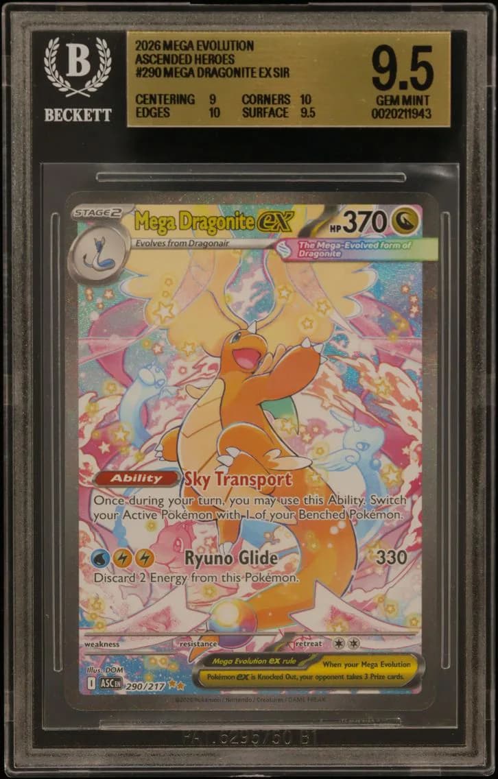 2026 #290 Mega Dragonite ex SIR BGS 9.5 TCG Mega Evolution Ascended Heroes