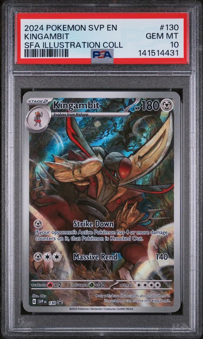 2024 #130 Kingambit PSA 10 Svp EN-SV Black Star Promo