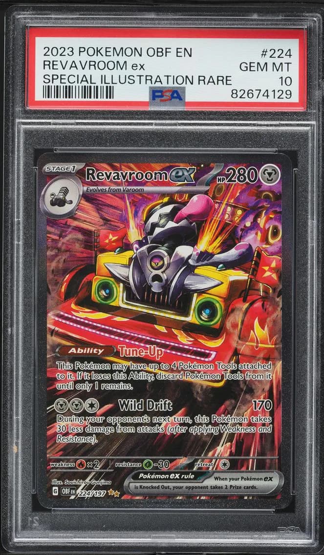 2023 #224 Revavroom EX PSA 10 Obf EN-Obsidian Flames Pokemon