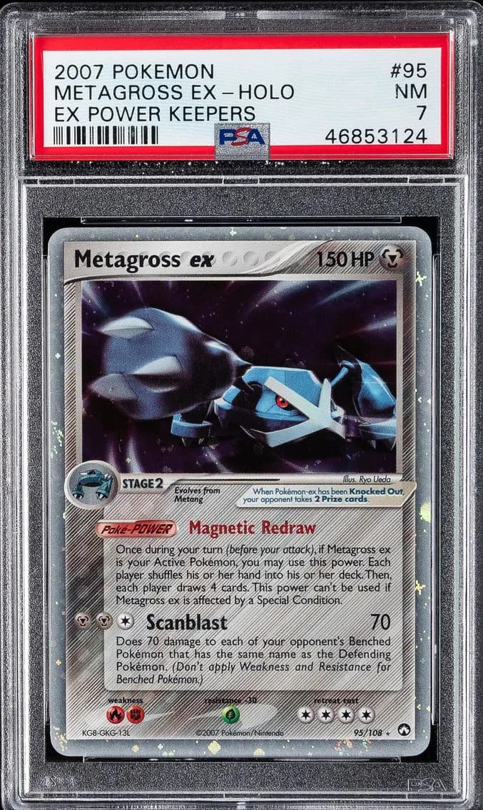 2007 #95 Metagross EX-Holo PSA 7 EX Power Keepers Pokemon