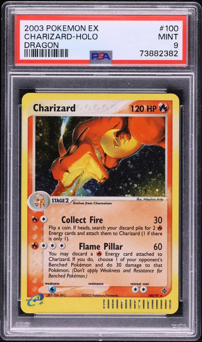 2003 #100 EX DRAGON HOLO CHARIZARD PSA 9 POKEMON