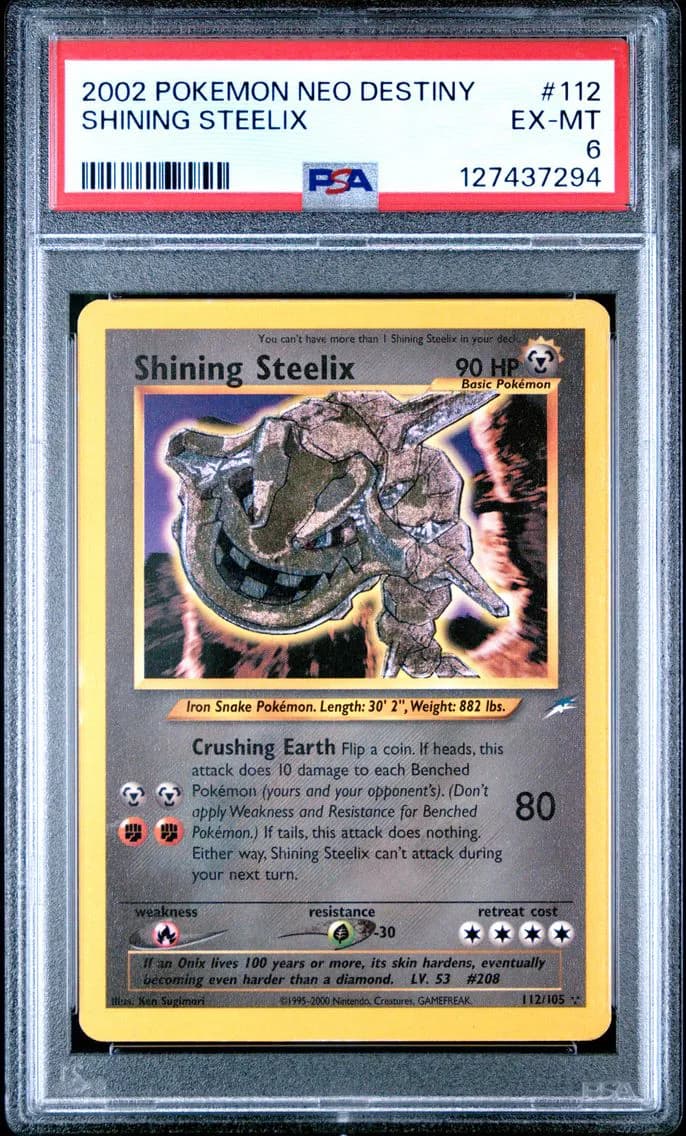 2002 #112 Shining Steelix PSA 6 Neo Destiny Pokemon