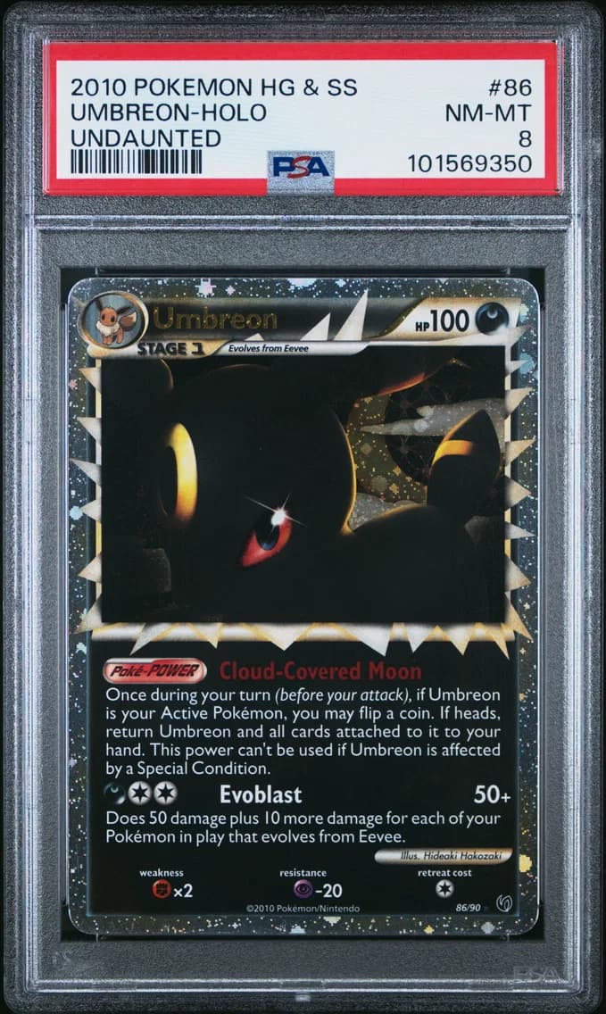 2010 #86 Umbreon-Holo PSA 8 Heartgold & Soulsilver Undaunted