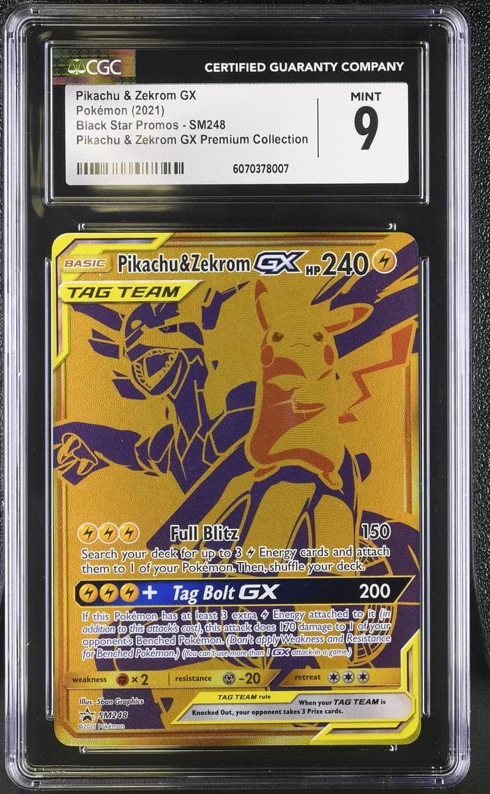 Pikachu & Zekrom-GX slab