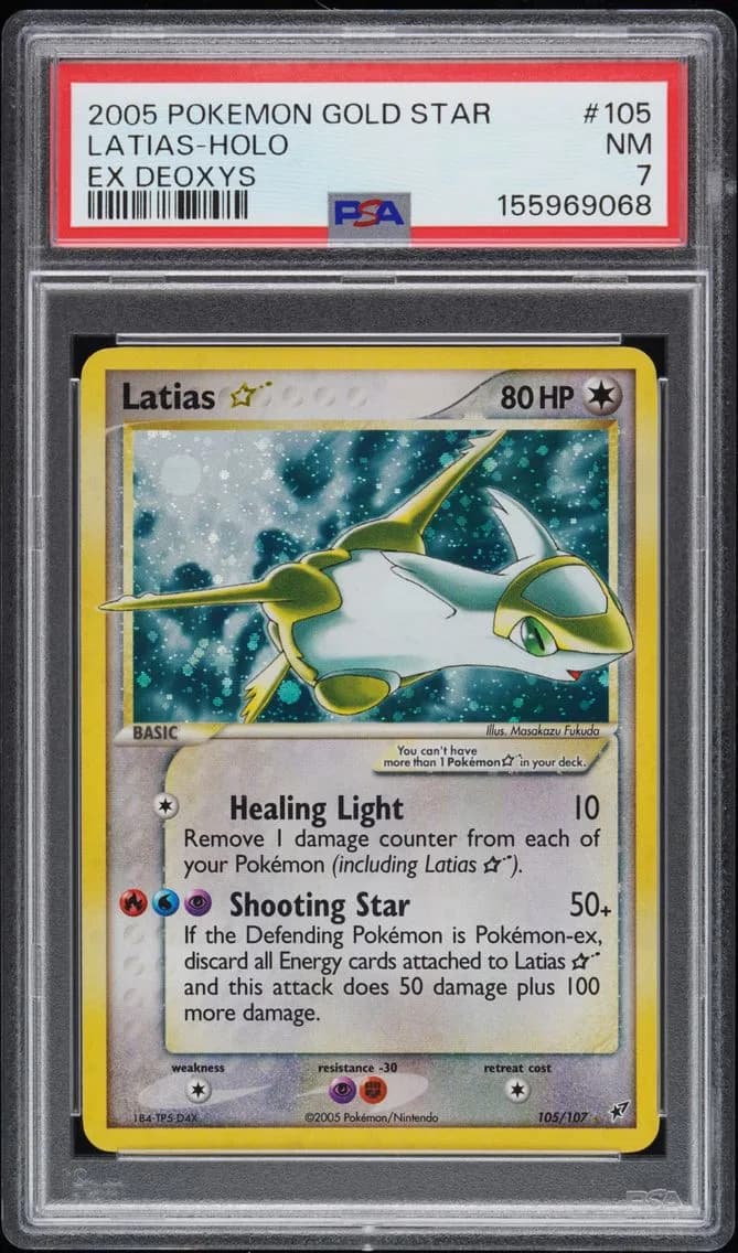 2005 #105 Latias-Holo Gold Star PSA 7 EX Deoxys
